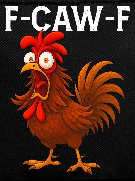 F-Caw-F Funny Screaming Rooster Chicken Meme