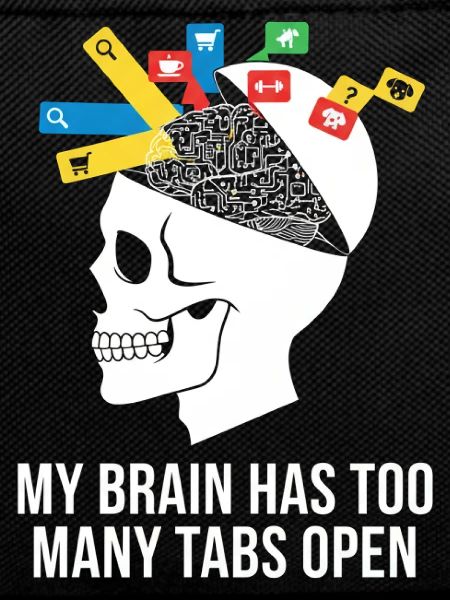 Tabs Open Skull Brain Meme