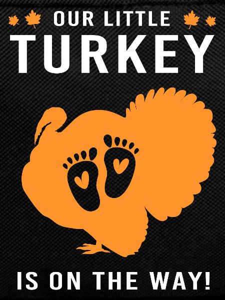 Thanksgiving Gender Reveal Werdende Mutter
