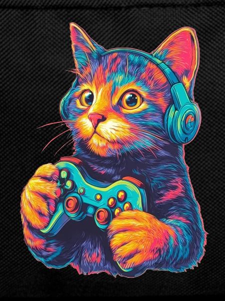 Lustige Katze Gaming Gamer 