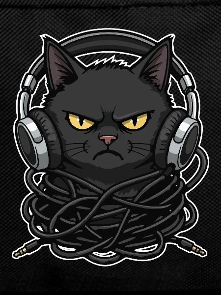Cable Chaos Cat Music Headphones