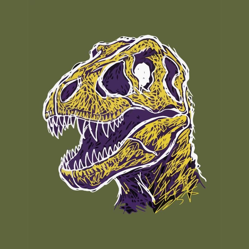 Artistic Dinosaur T-Rex Skull