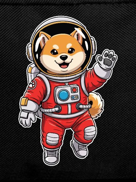 Red Space Astronaut Shiba Inu Dog
