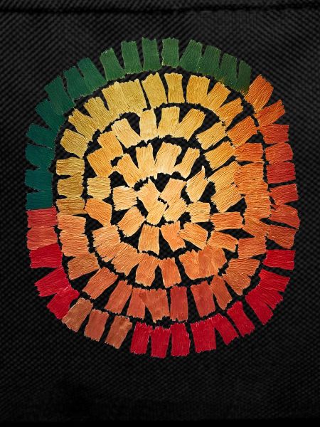 Farbspirale Pinselstrich