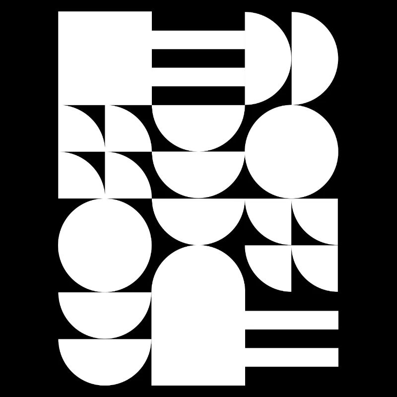 Monochromes geometrisches Mosaik