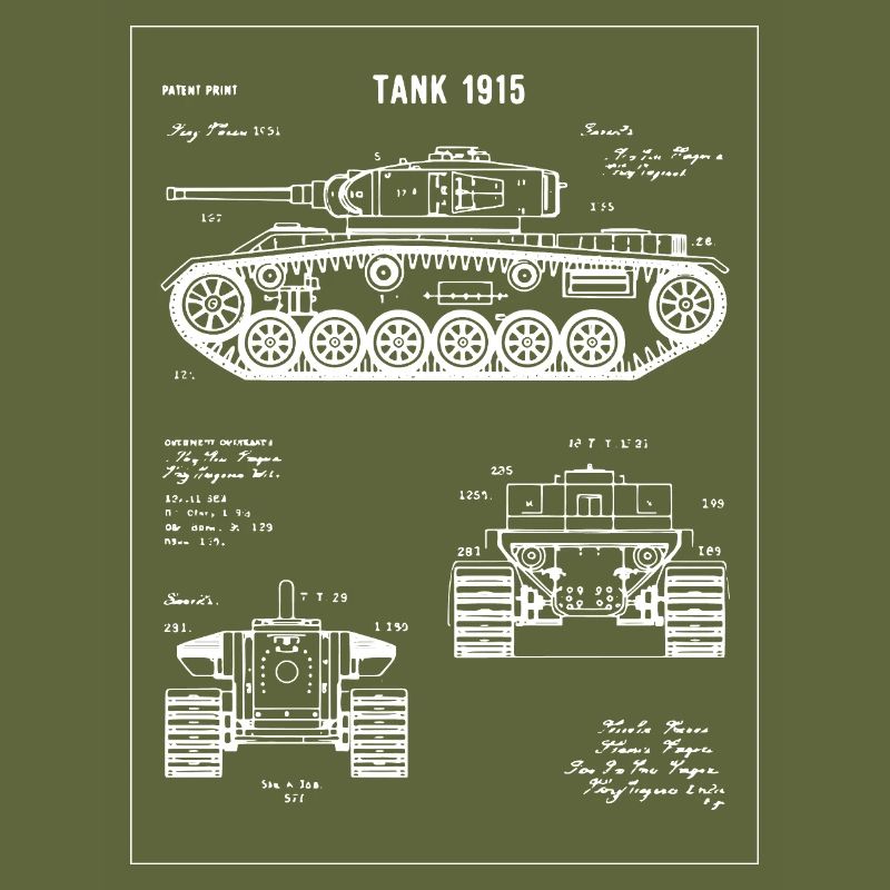 Panzer Bauplan von 1915