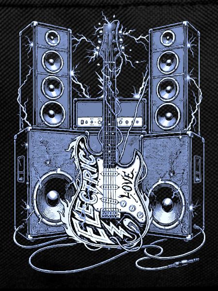 Electric Guitar & Speakers