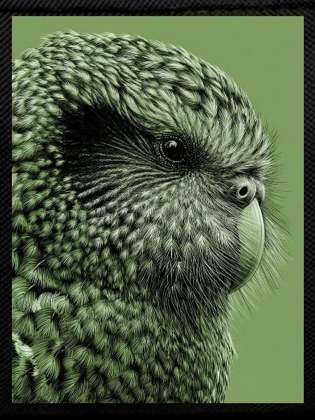 Illustration Kakapo en vert