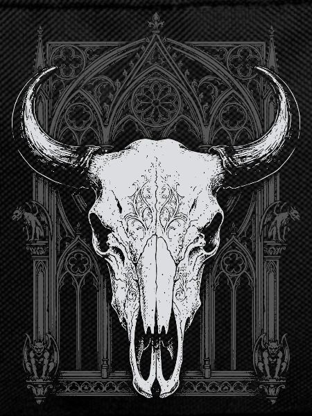 Gothic Bull Skull Crest