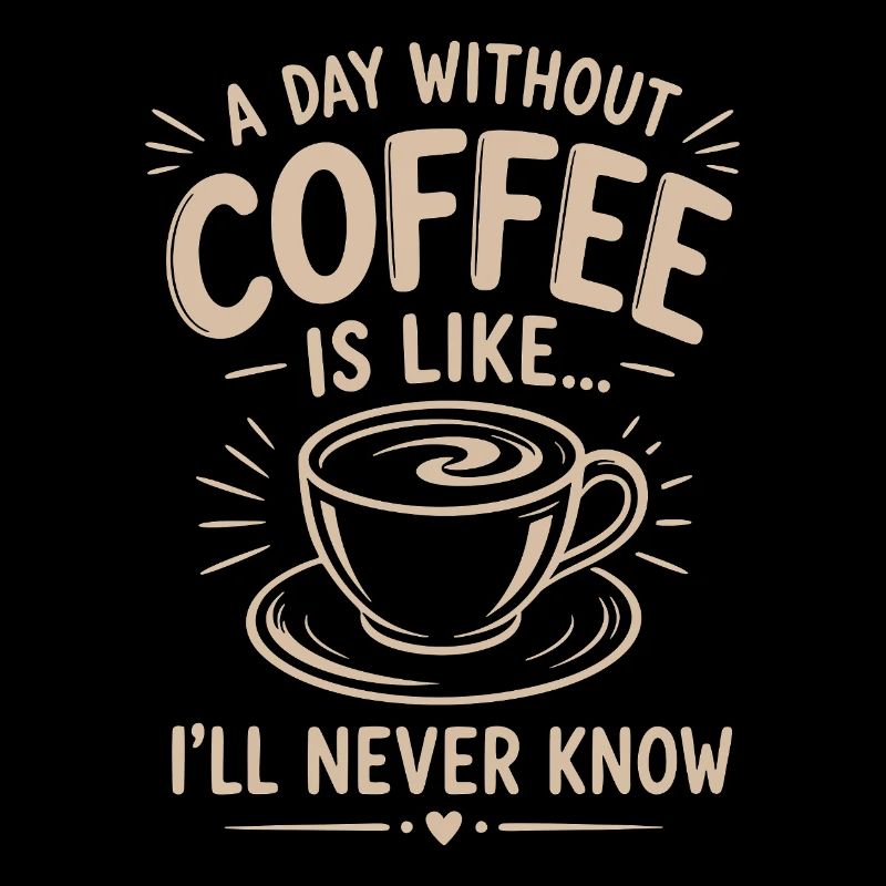 Ein Tag ohne Kaffee ist wie Werde es nie wissen