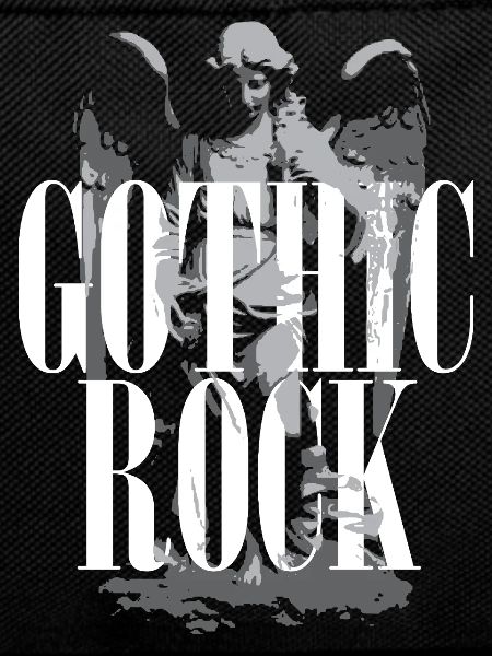 Gotischer Rock mit Engels-Design-Typografie