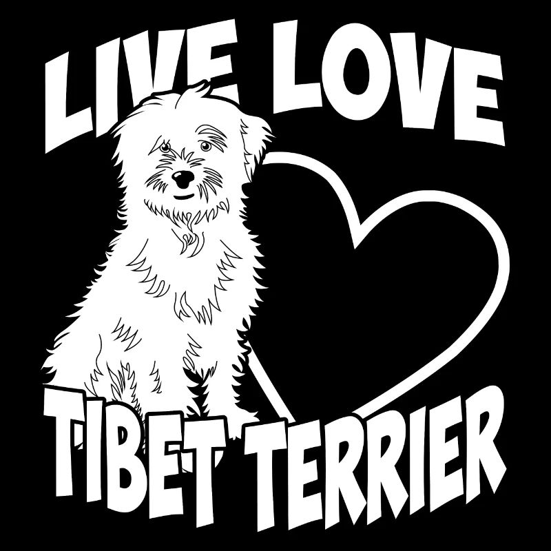 Lebe Liebe Tibet Terrier Hunde Spruch