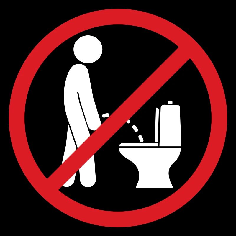 Symbole de l’icône Pas de . Panneau interdit de pisser.