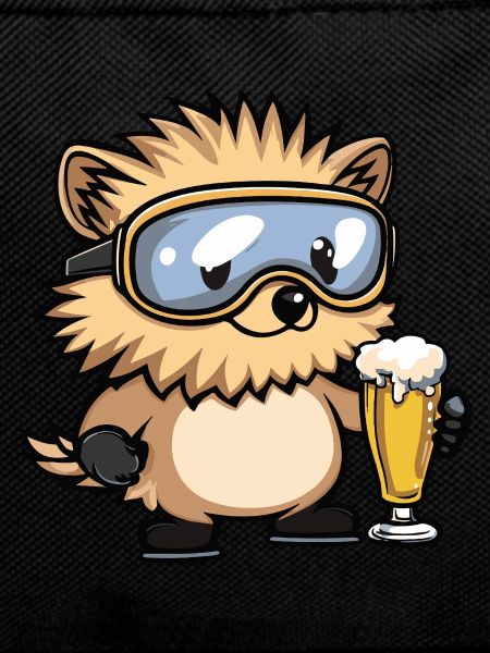 Hedgehog Après Ski Beer Comic