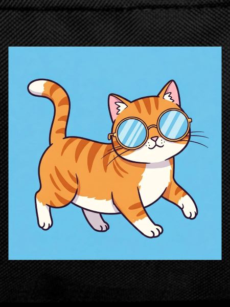 Chubby cat with sunglasses