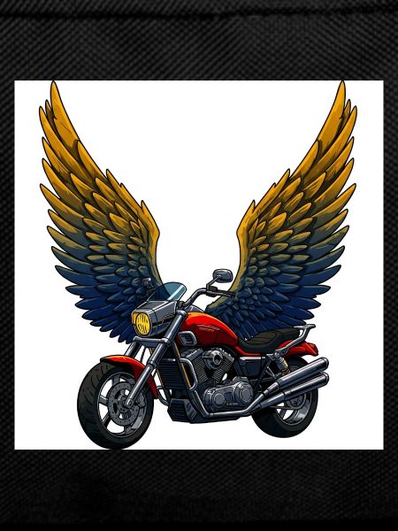 Futuristic motorcycle with wings