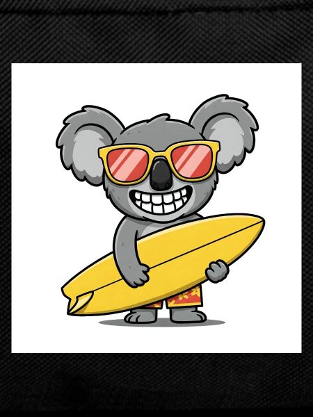Surfing koala with sunglasses