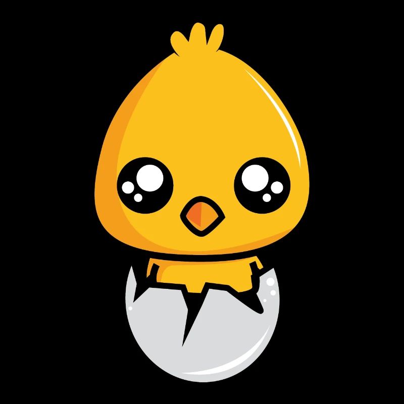 Kücken hatches from the egg!