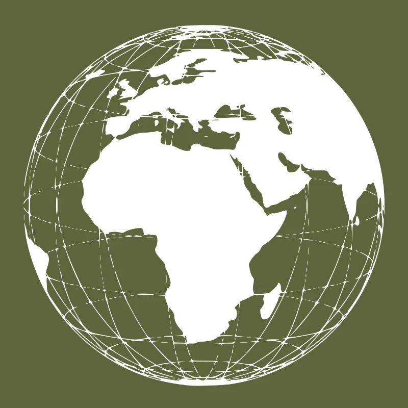 Globe - Globe terrestre blanc Planète Terre