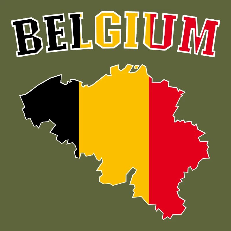 Belgium Flag Map