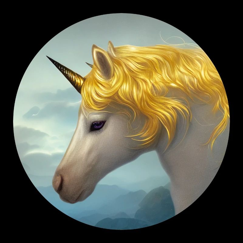 Licorne dorée enchantée