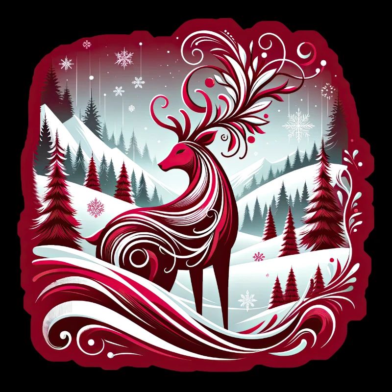 Winter Magic: Elegant Reindeer Design