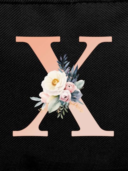 X Monogram, Floral, Boho