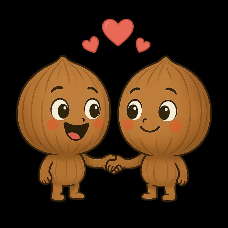 Cute walnuts with hearts