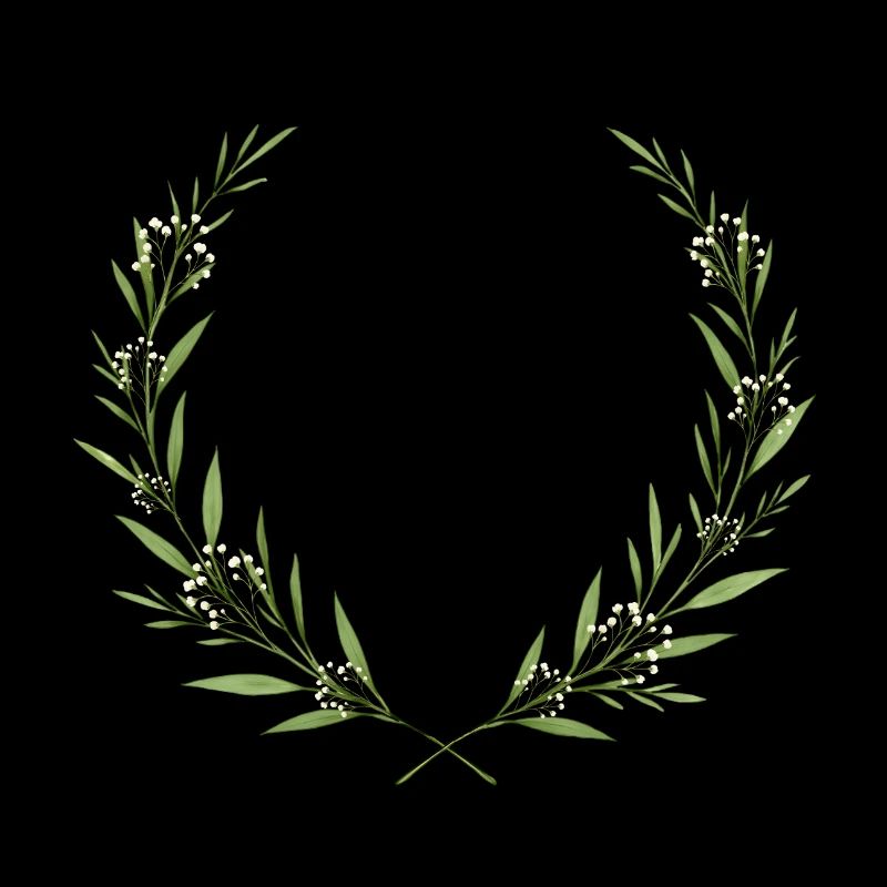 Eucalyptus Wreath - Crest, personalizable