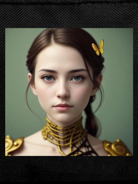 Golden Faerie Butterfly Portrait