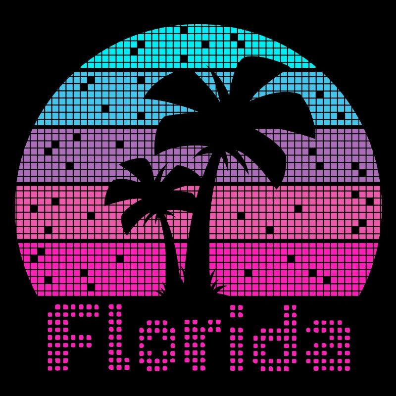 8bit Retro Florida Vacation