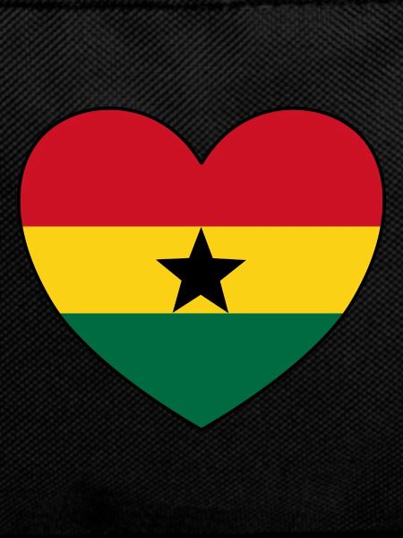 Ghana Flag Heart