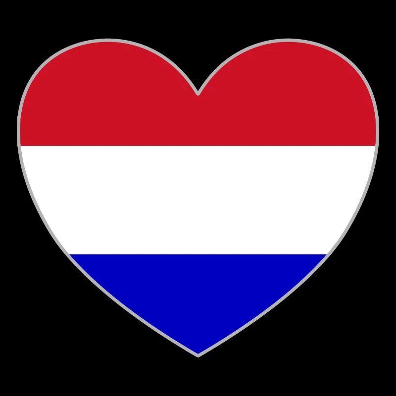 Cœur du drapeau de la Hollande