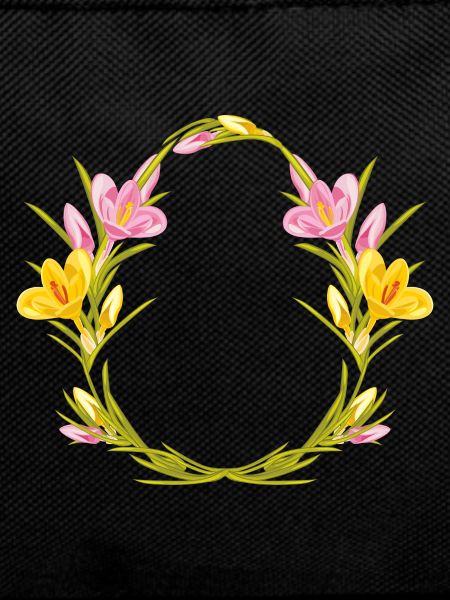 Easter wreath with crocuses