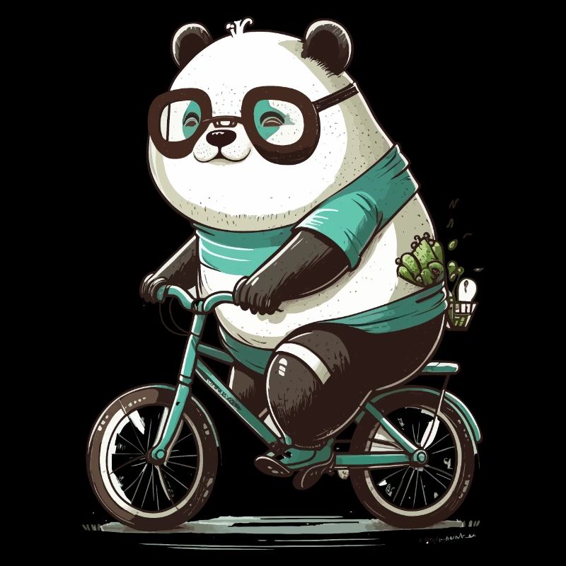 Panda-Radfahrer