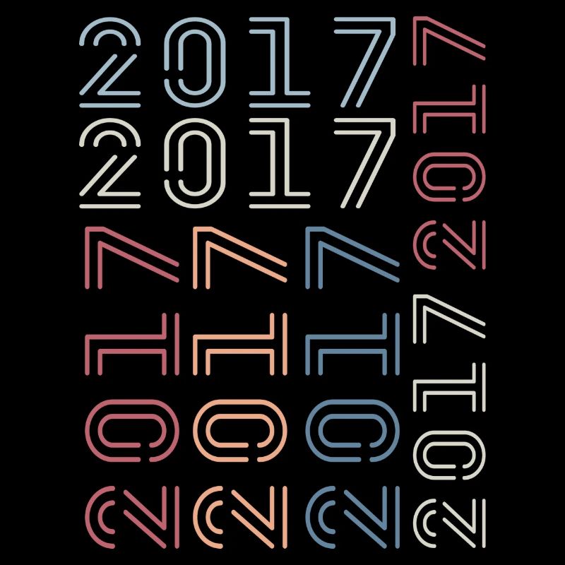 Né en 2017 Cadeau Anniversaire 2017 Retro 2017