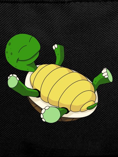 Turtle on its back