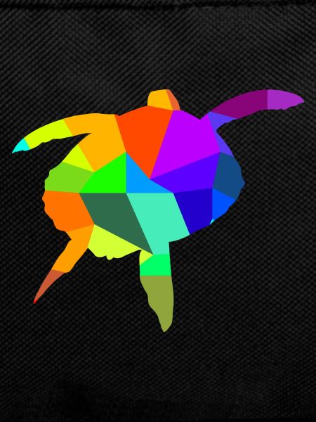 Water Turtle Rainbow Animals Polygon
