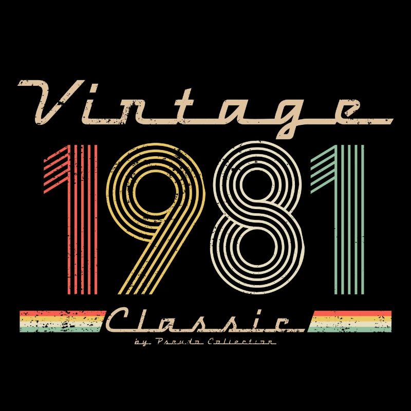 Vintage Classic 1981 pseudo rétro année de naissance