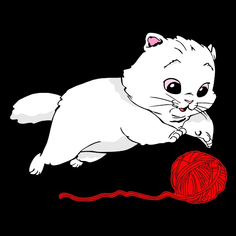 Cat and a thread ball