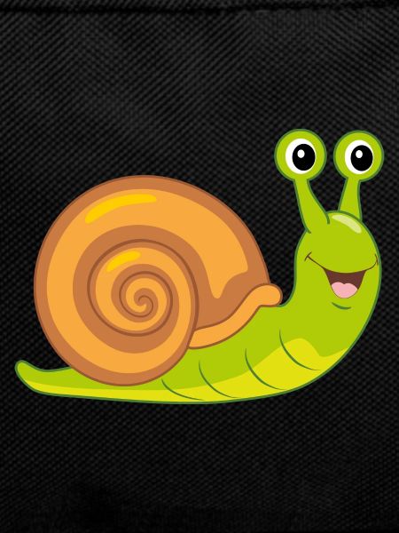 Funny smiling snail