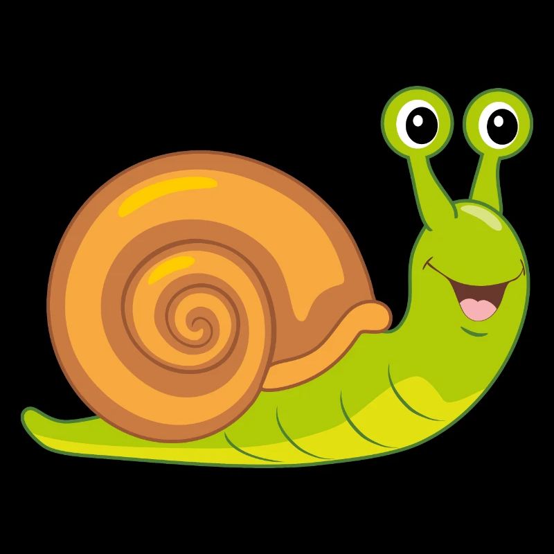 Funny smiling snail