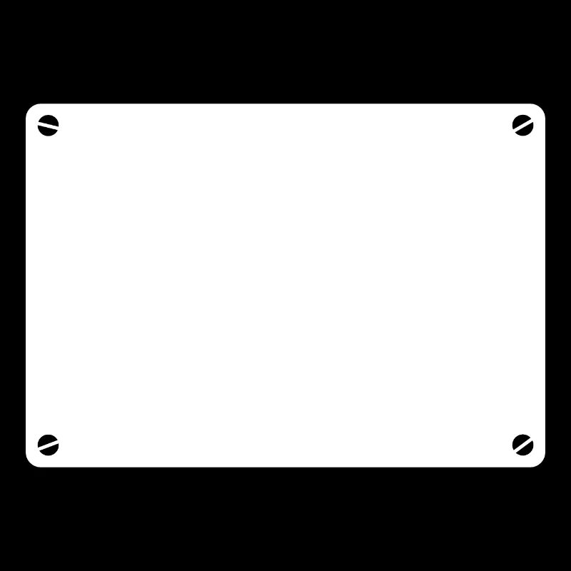 Platte Weiße Schild