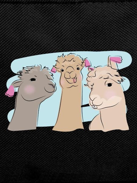 Illustrated design with alpacas