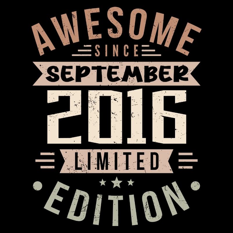2016 Septembre Anniversaire Né Septembre 2016