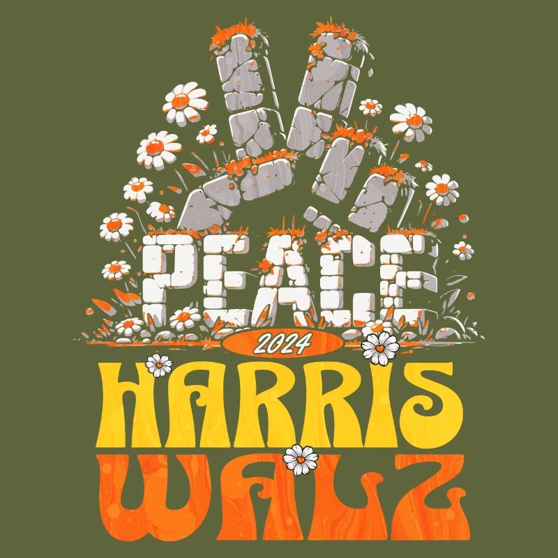 Retro Frieden Kamala Harris Walzer 2024