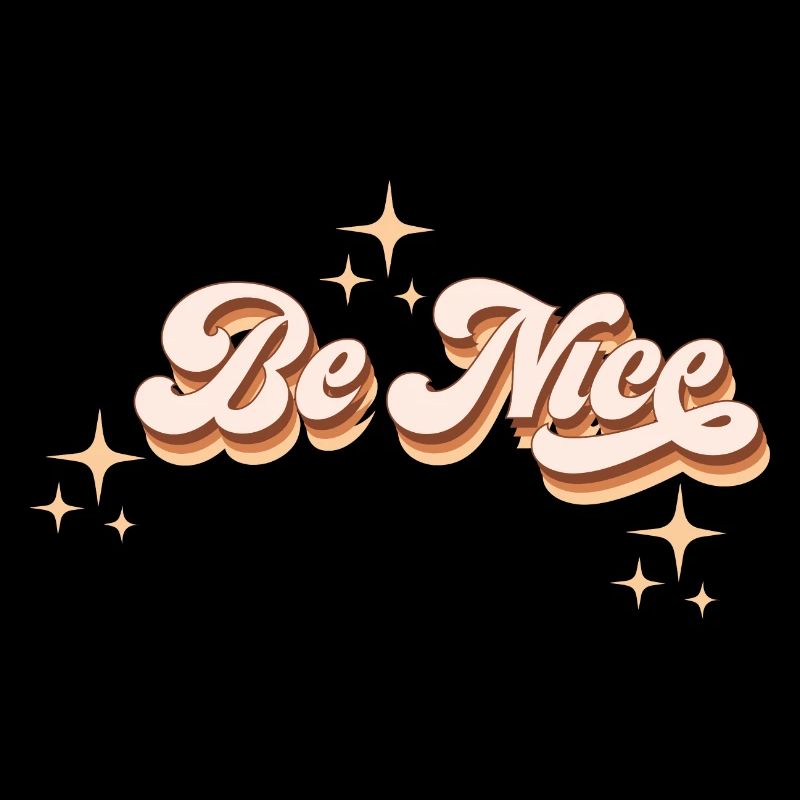 Be nice - Lettering with stars