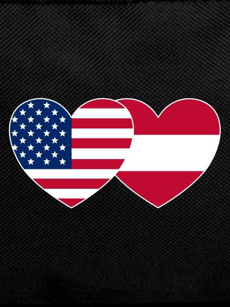 USA Austria Flag Heart