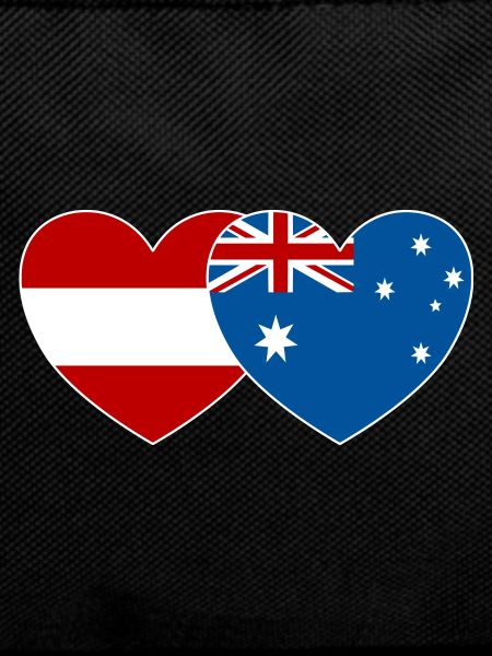 Austria Australia Flag Heart