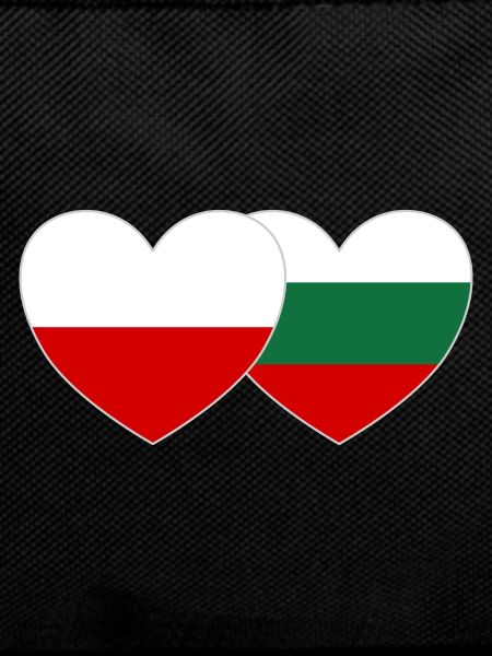 Poland Bulgaria Flag Heart